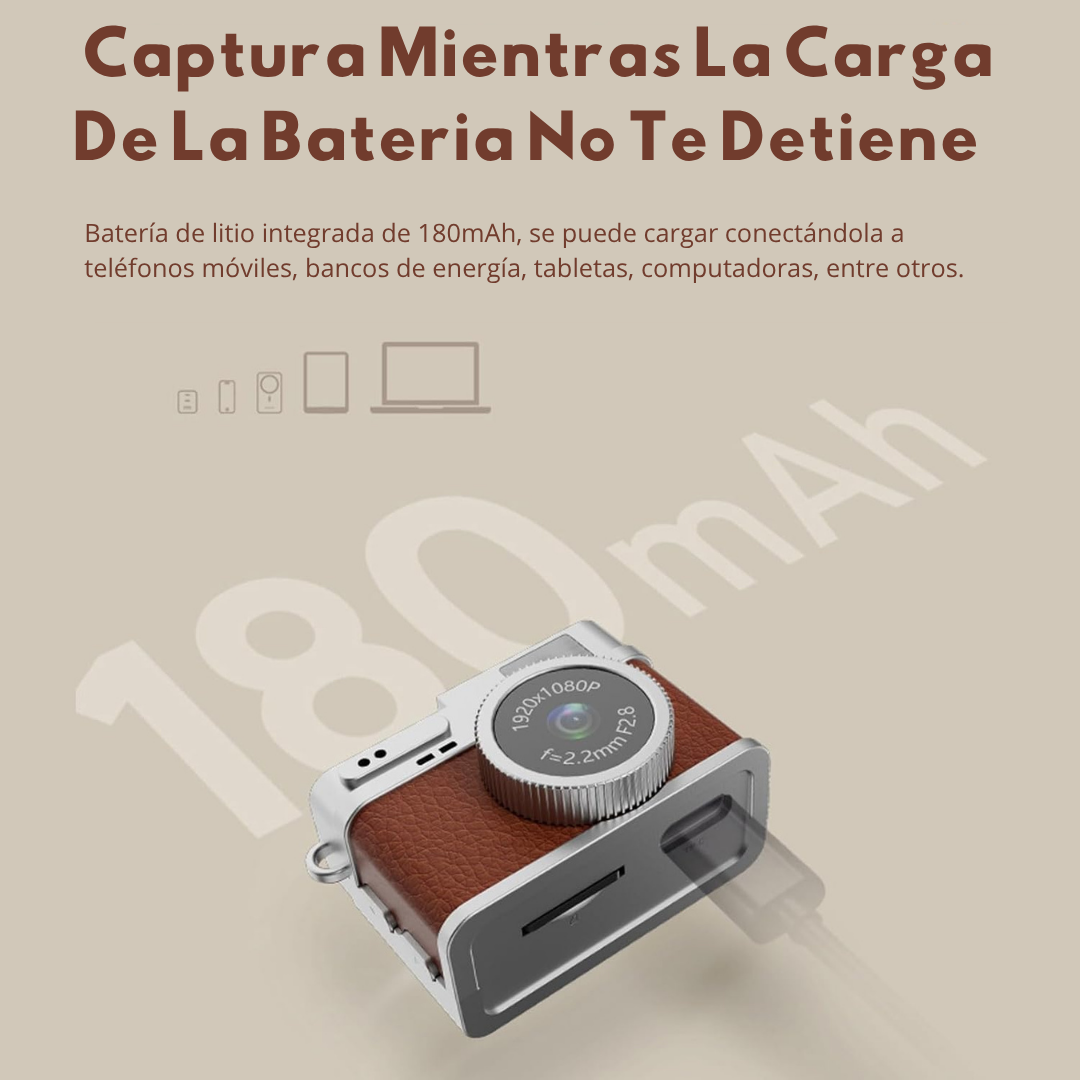 Mini Cámara Retro Vintage HD